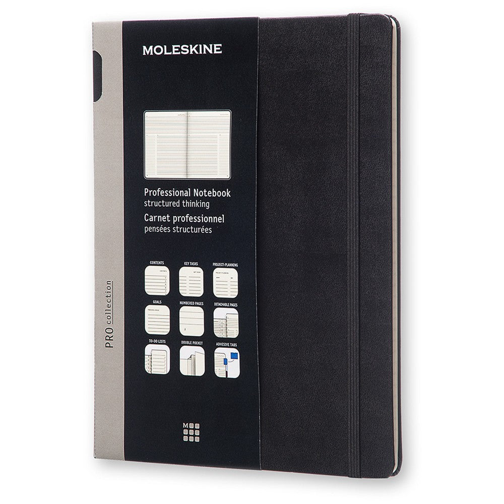 Moleskine Professional Notebook Hard Cover Extra Large, Blk