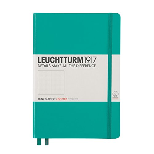 Leuchtturm1917 Hardcover Notebook - Medium A5 - Emerald - Dotted - 5 7/8" X 8 1/4"