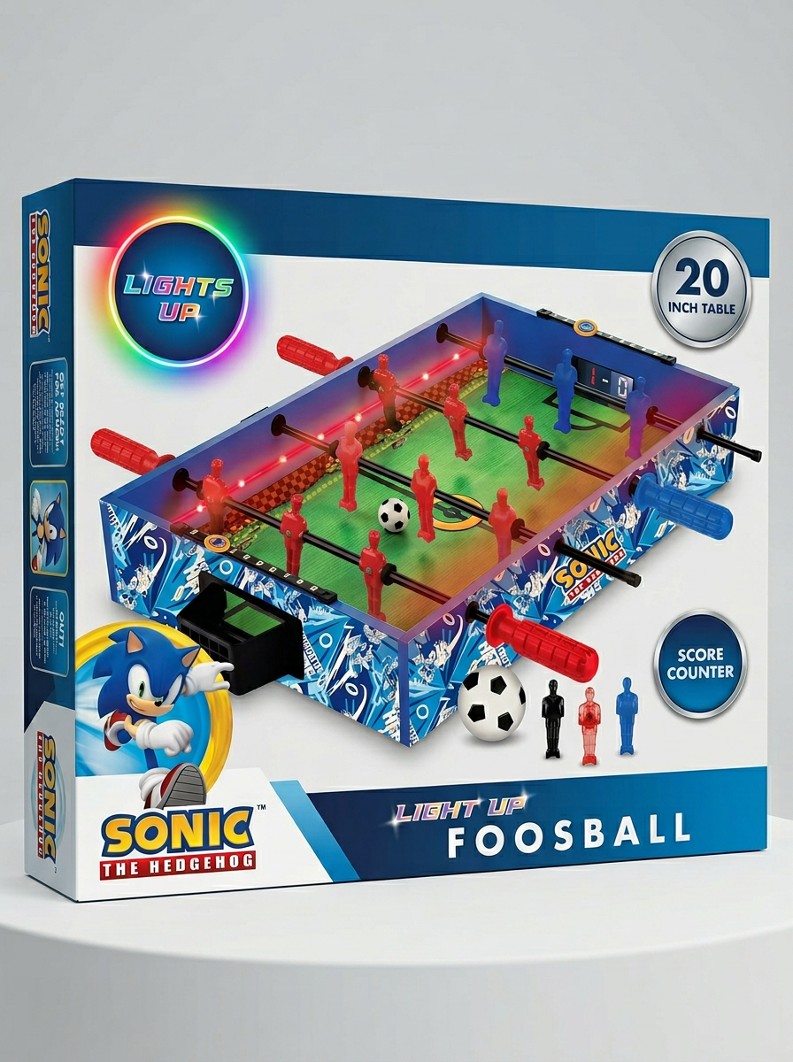 Sonic the Hedgehog Tabletop Light up Foosball Game