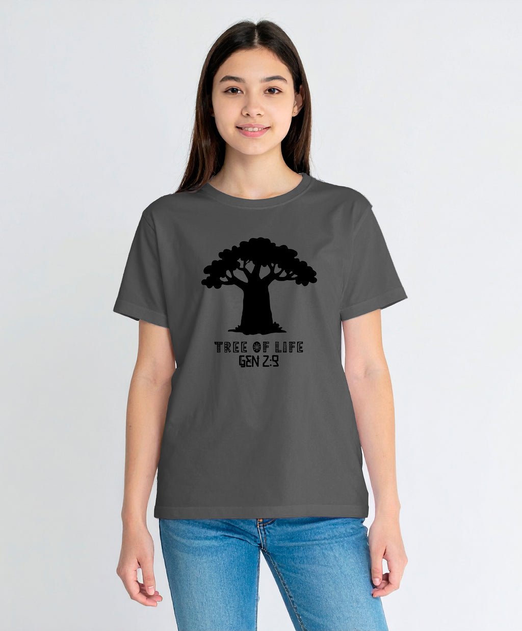 Tree of Life-Gen 2:9 T-Shirt Gray