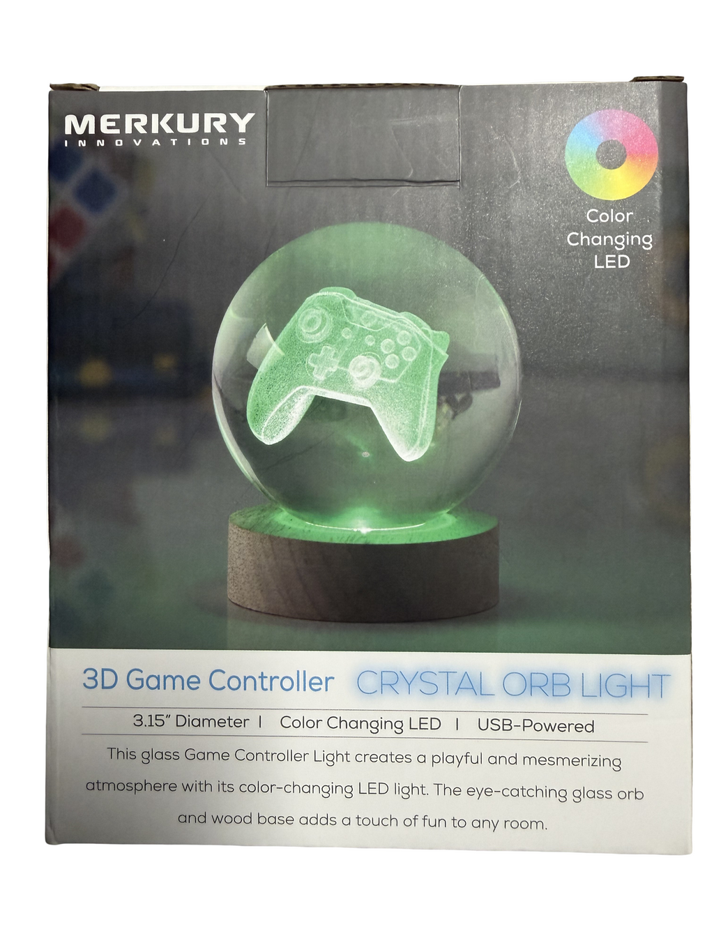 Merkury 3D Game Controller Crystal Orb Light