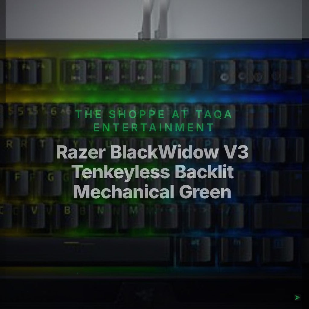 Razer BlackWidow V3 Tenkeyless Backlit Mechanical Green Switch Gaming Keyboard – Clean Showcase